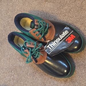 Thinsulate Thermal Vintage Rain Sno-Racer Duck Boots sz 10